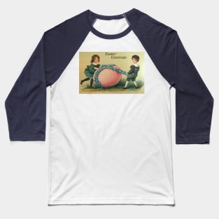 Easter Greetings, vintage antique postcard with Easter egg Baseball T-Shirt